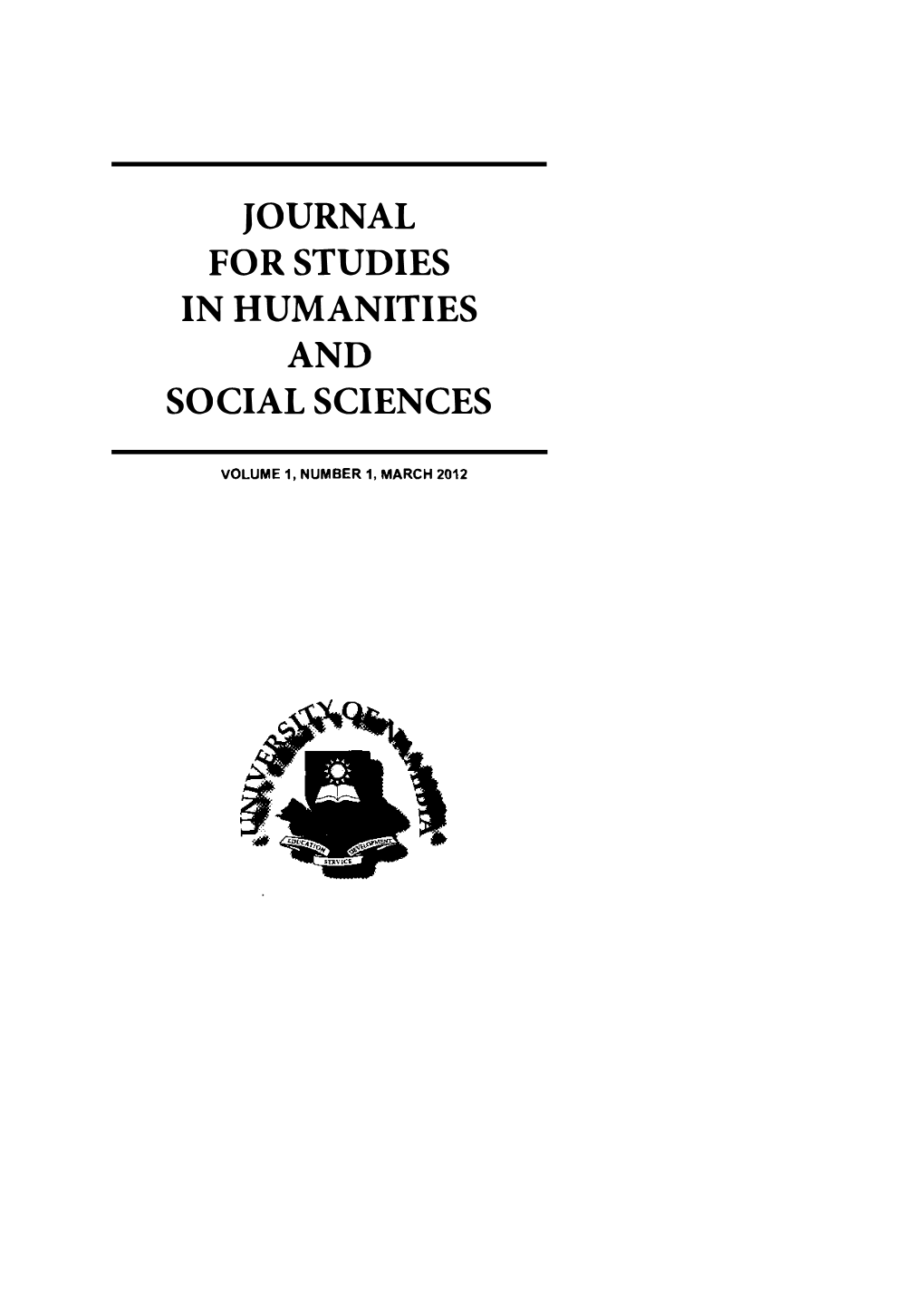 Journal for Studies in Humanities and Social Sciences