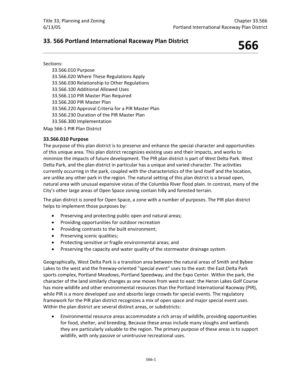 33.566 Portland International Raceway Plan District