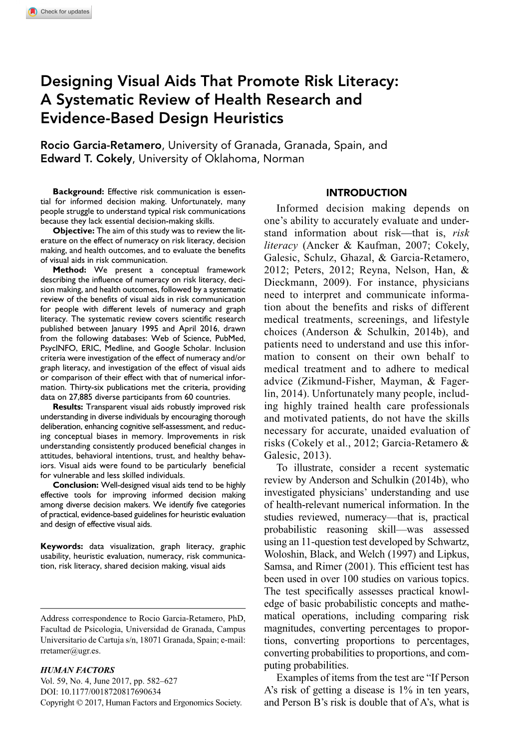 Designing Visual Aids That Promote Risk Literacy: a Systematic Review of Health Research and Evidence-Based Design Heuristics