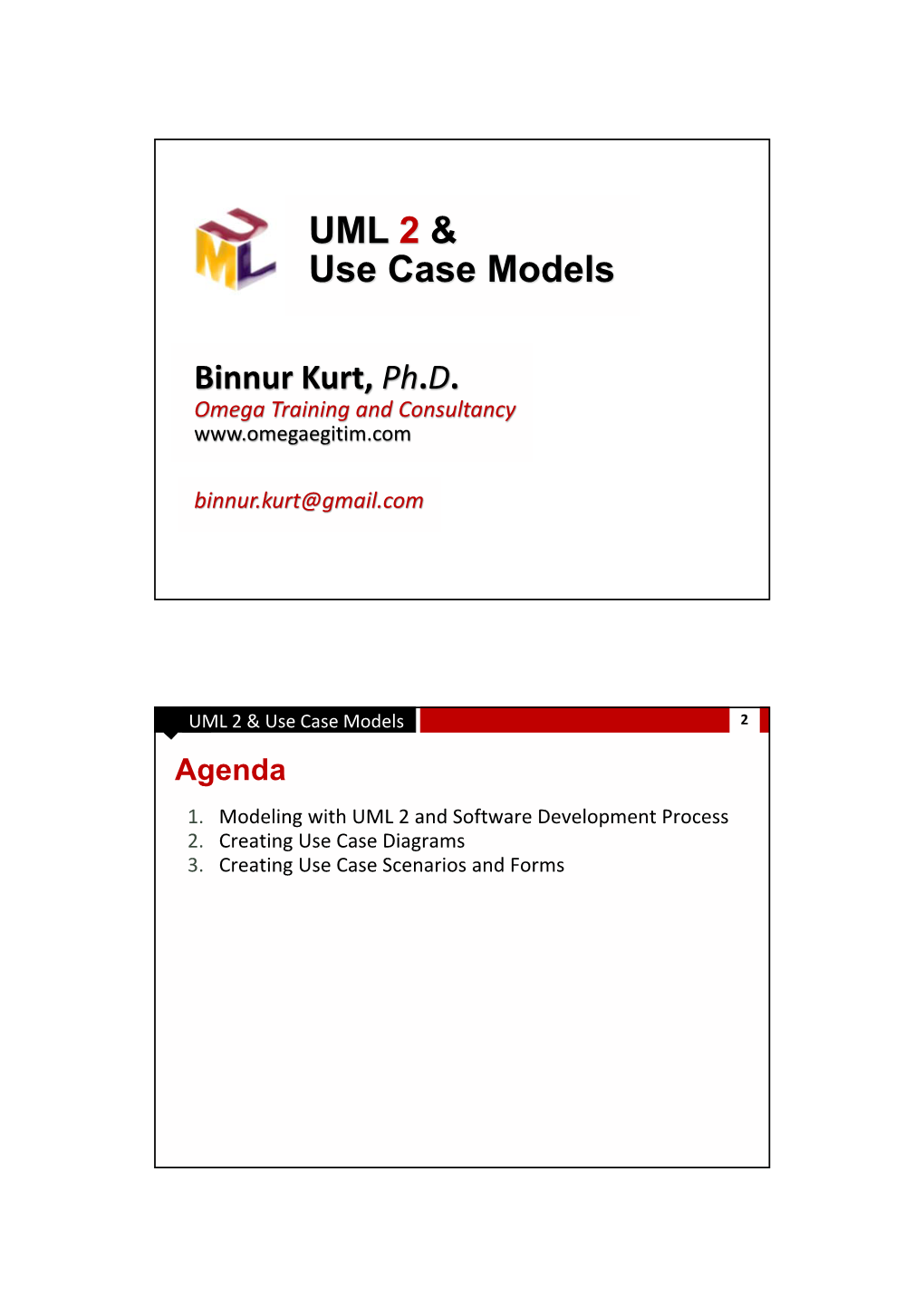 UML 2 & Use Case Models
