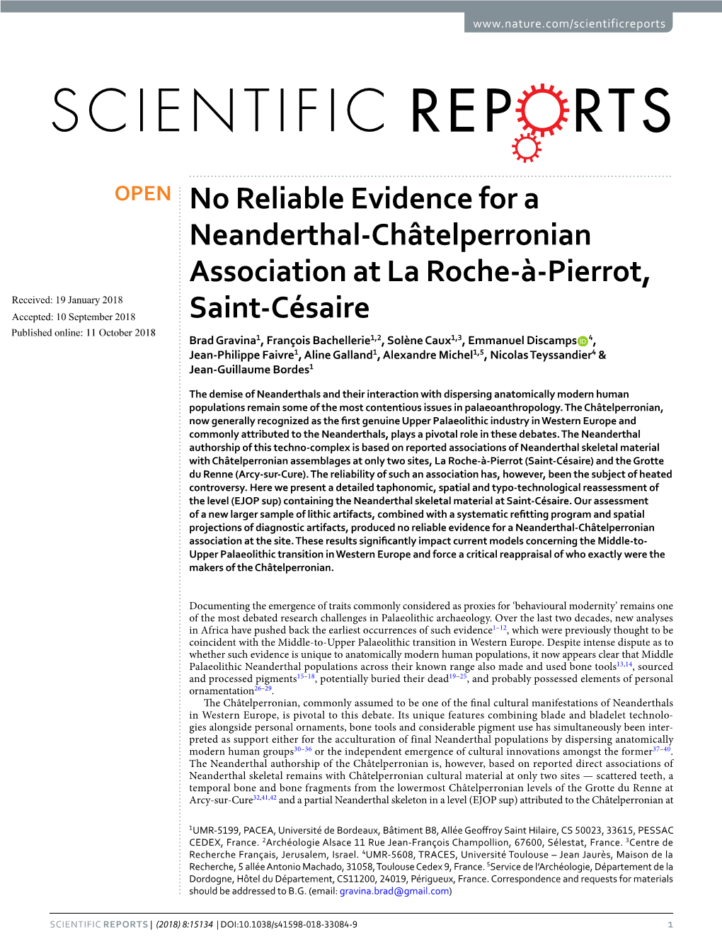 No Reliable Evidence for a Neanderthal-Châtelperronian