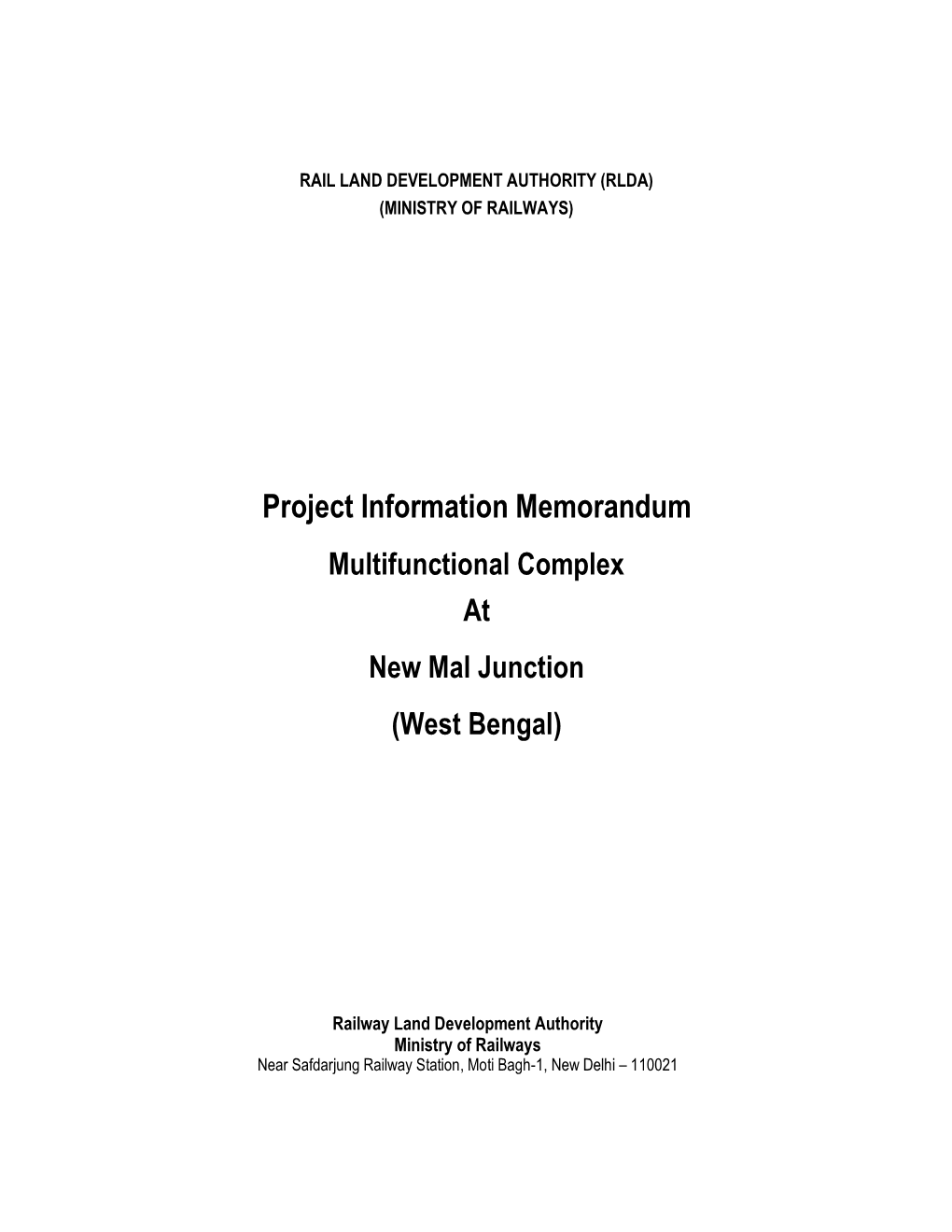 Multifunctional Complex at New Mal Junction (West Bengal)