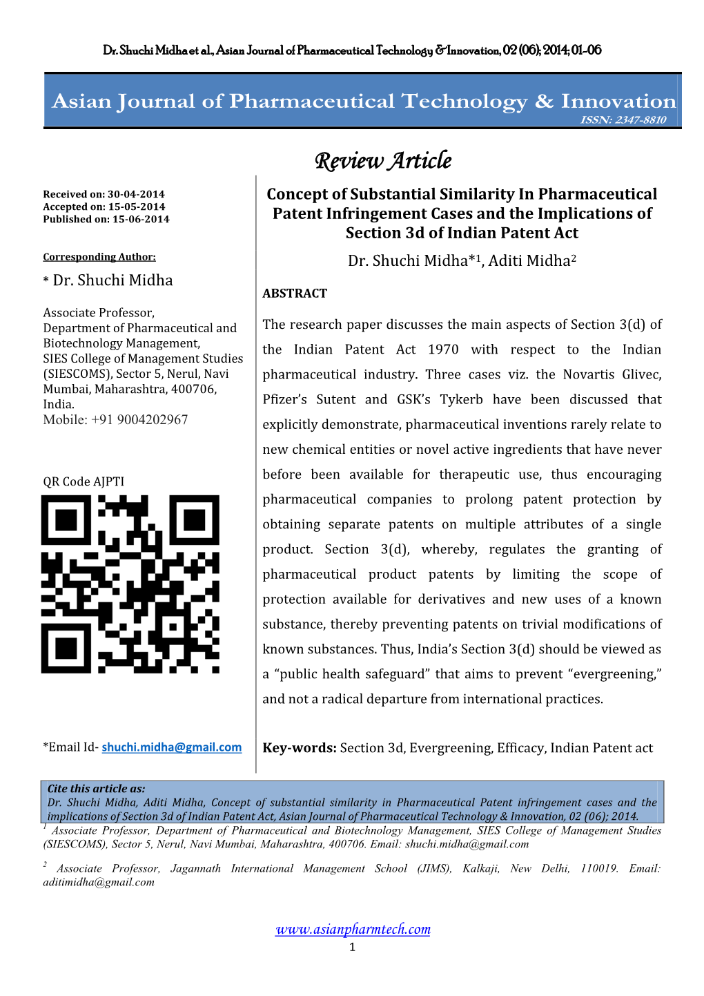 Concept of Substantial Similarity in Pharmaceutical Patent Infringement