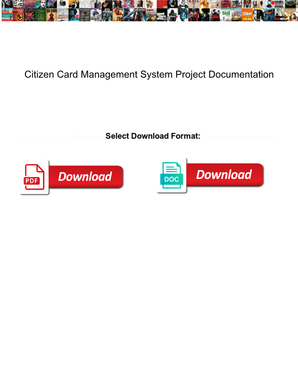 Citizen Card Management System Project Documentation