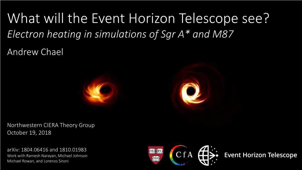 What Will the Event Horizon Telescope See? Electron Heating in Simulations of Sgr A* and M87 Andrew Chael