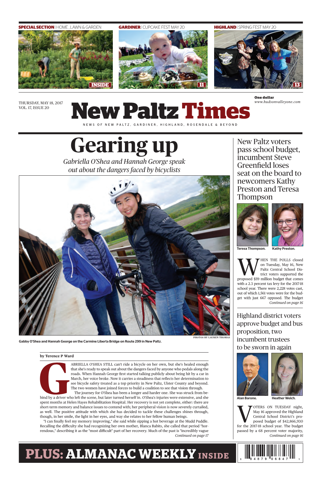 New Paltz Times Briefl Y Noted News of New Paltz, Highland, Gardiner Rosendale & Beyond