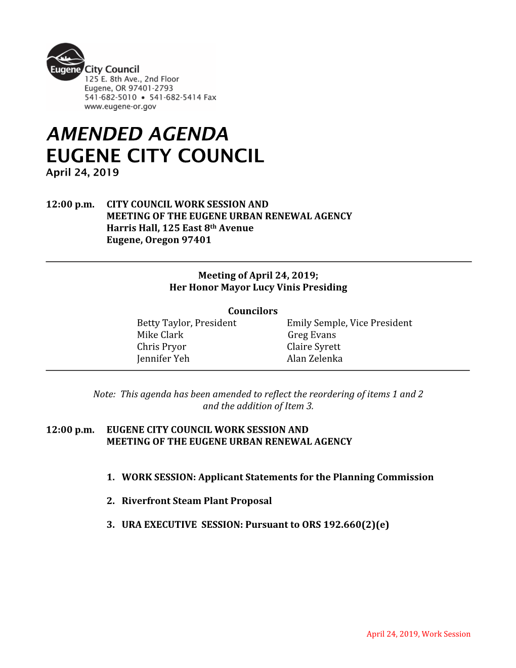 Agenda Packet 4-24-19 Work Session