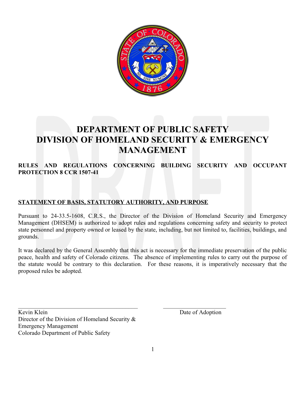 Division of Homeland Security & Emergency Management