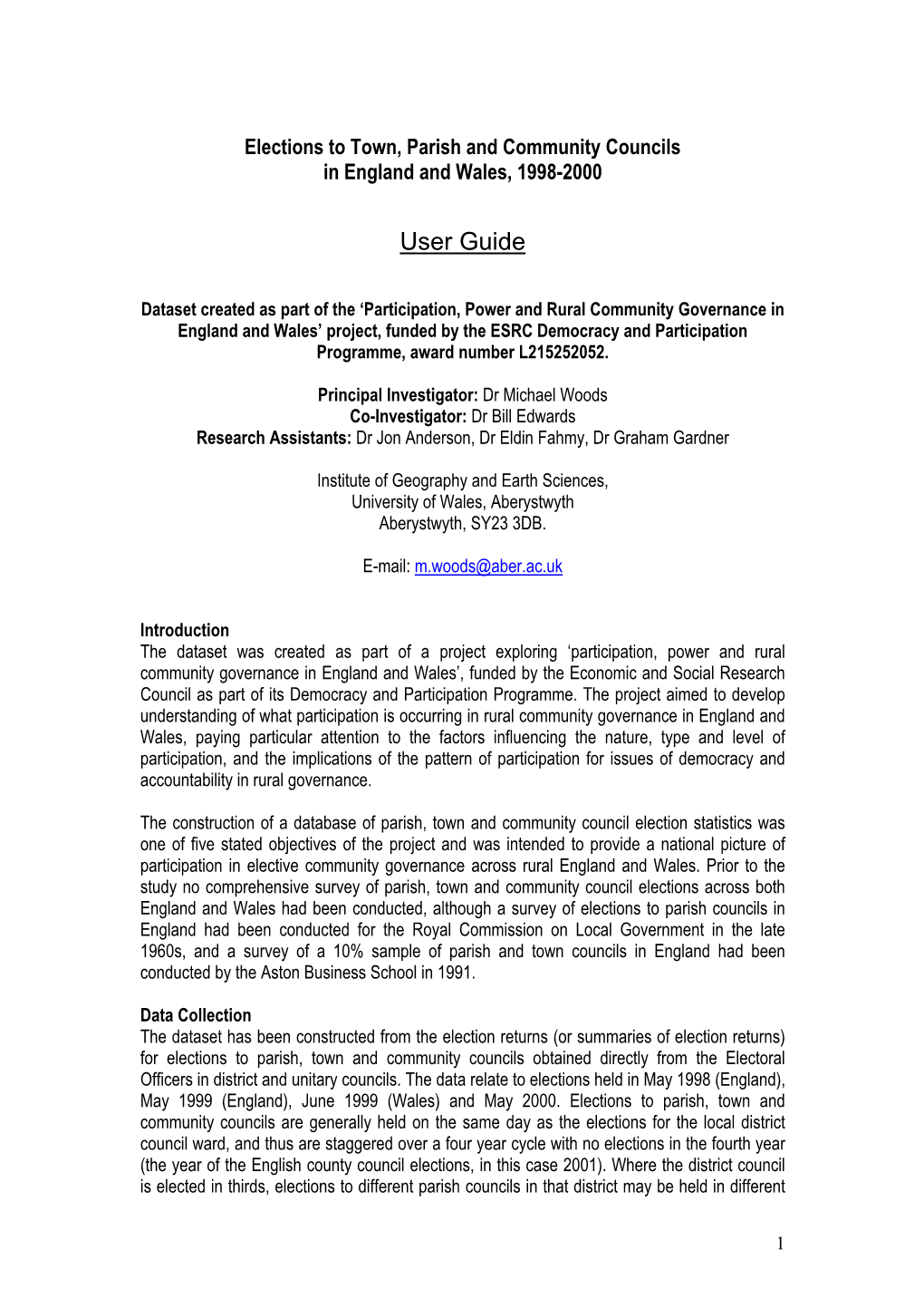 Elections to Town, Parish and Community Councils in England and Wales, 1998-2000