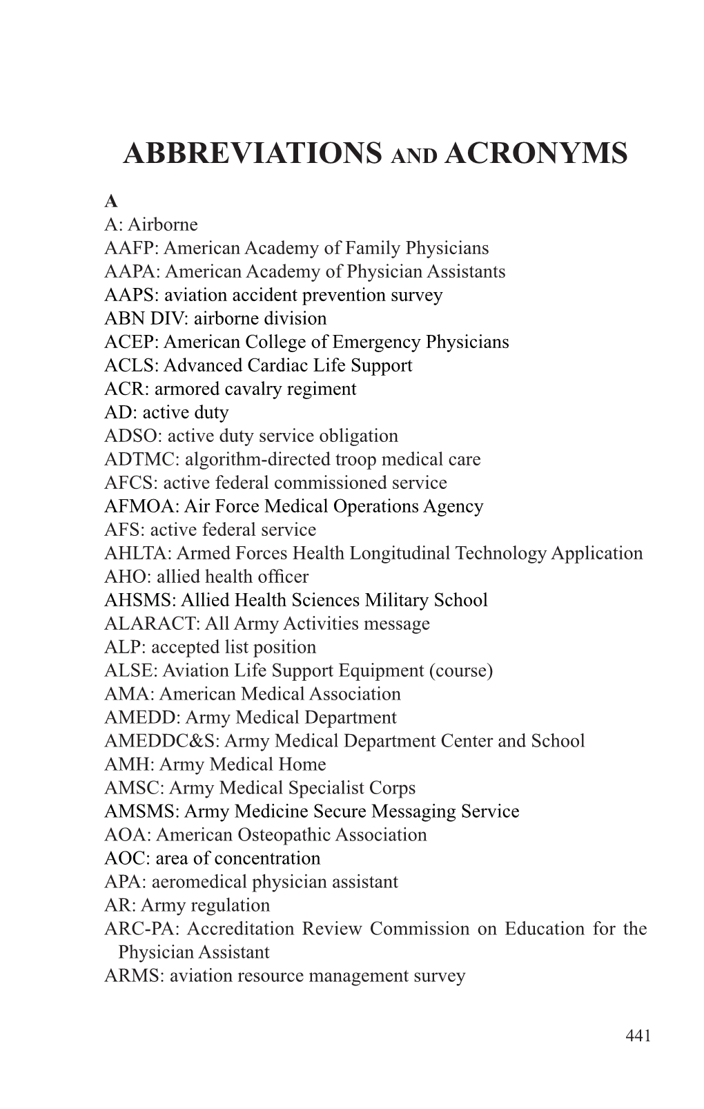 Abbreviations and Acronyms