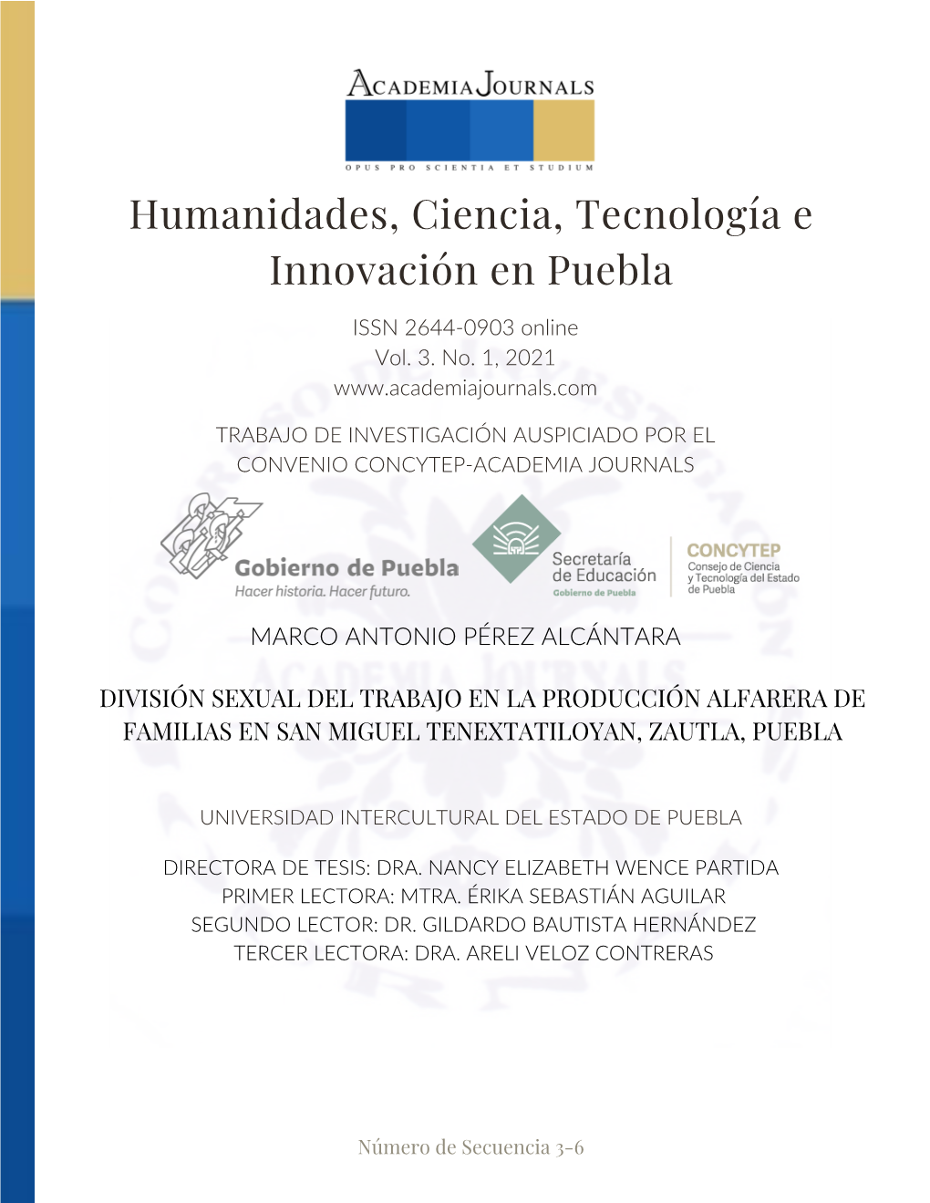 Humanidades, Ciencia, Tecnología E Innovación En Puebla