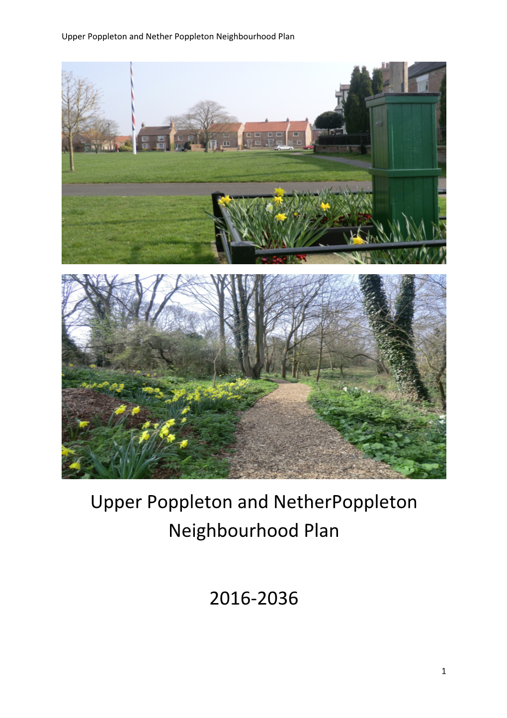 Upper and Nether Poppleton Neighbourhood Plan