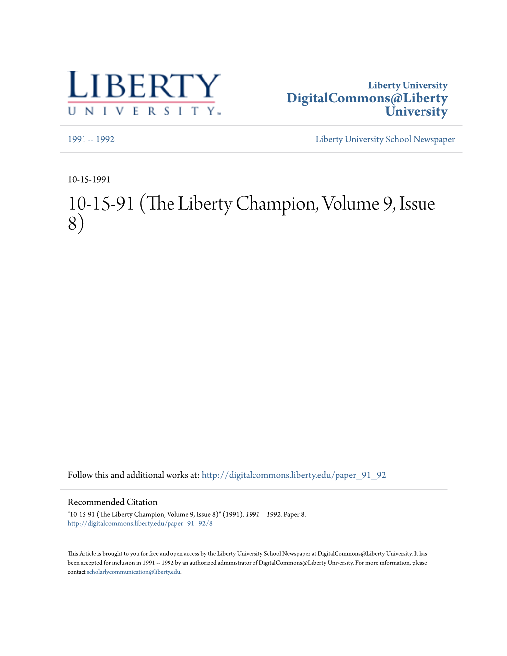 The Liberty Champion, Volume 9, Issue 8)