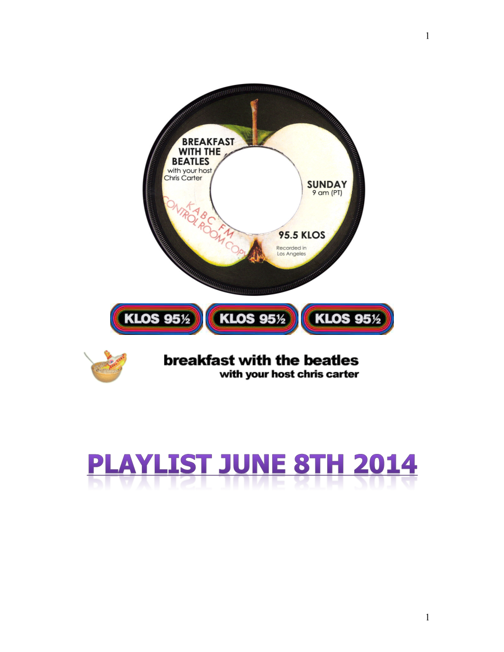 KLOS June 8Th 2014