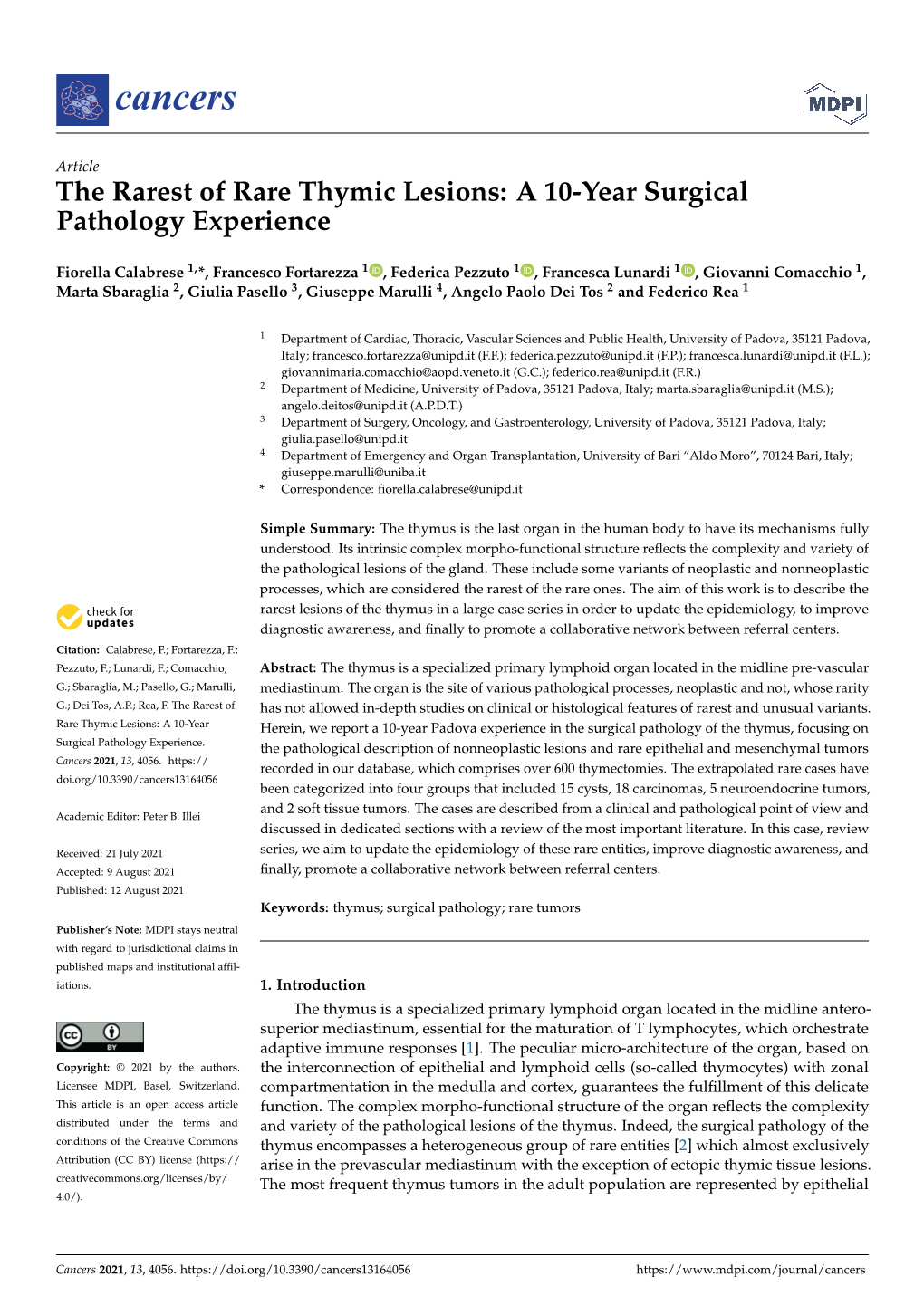 A 10-Year Surgical Pathology Experience