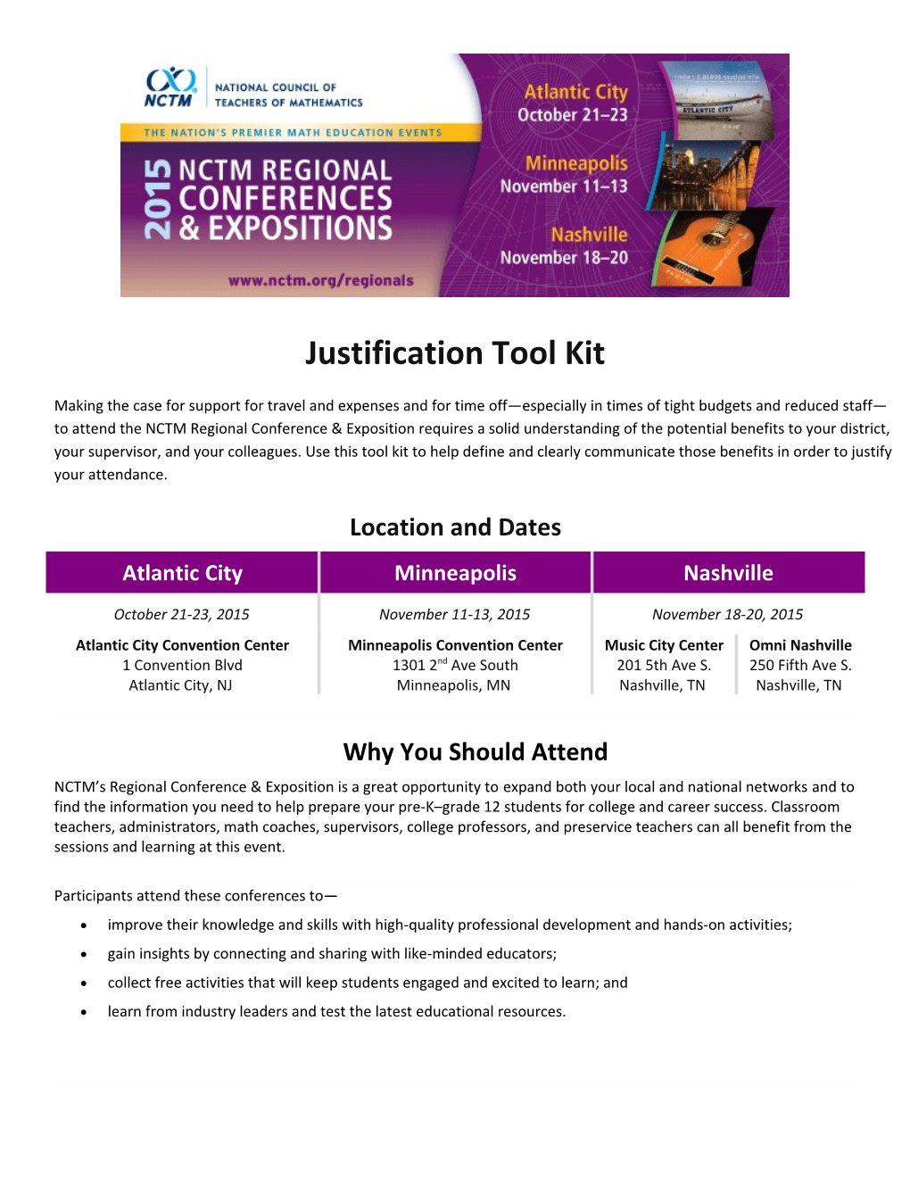 Justification Tool Kit