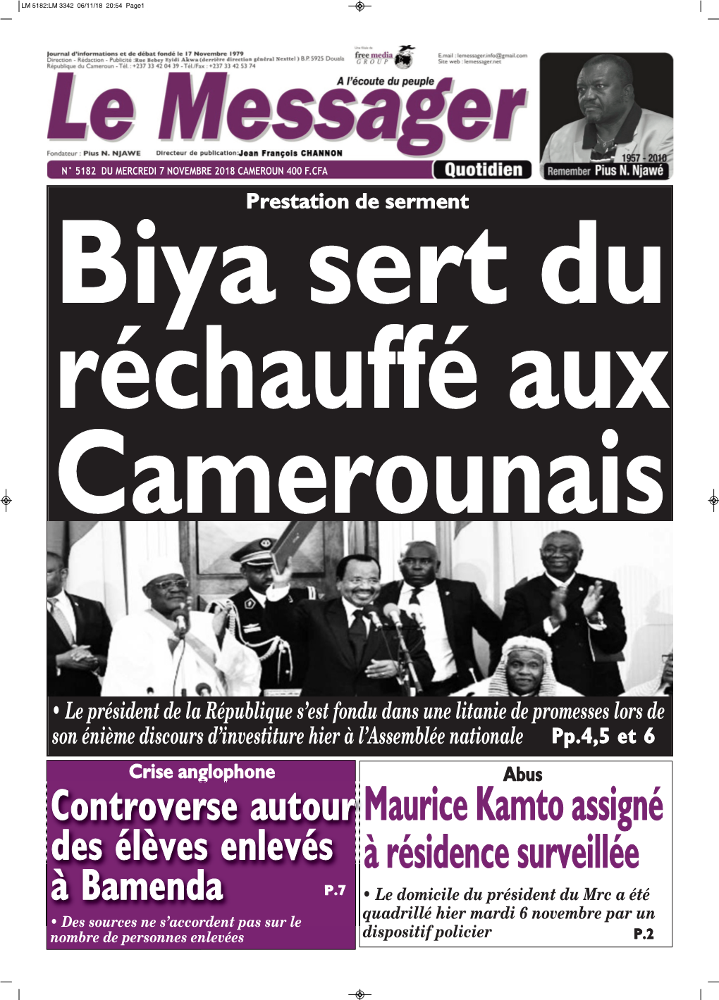 Maurice Kamto Assigné À Résidence Surveillée