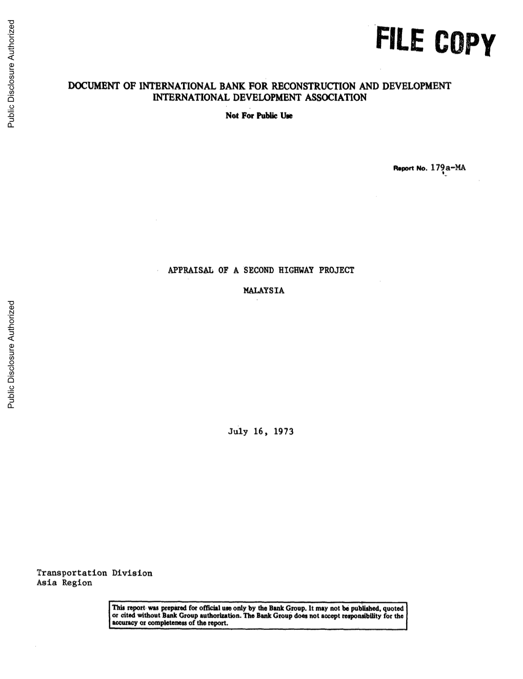 World Bank Document