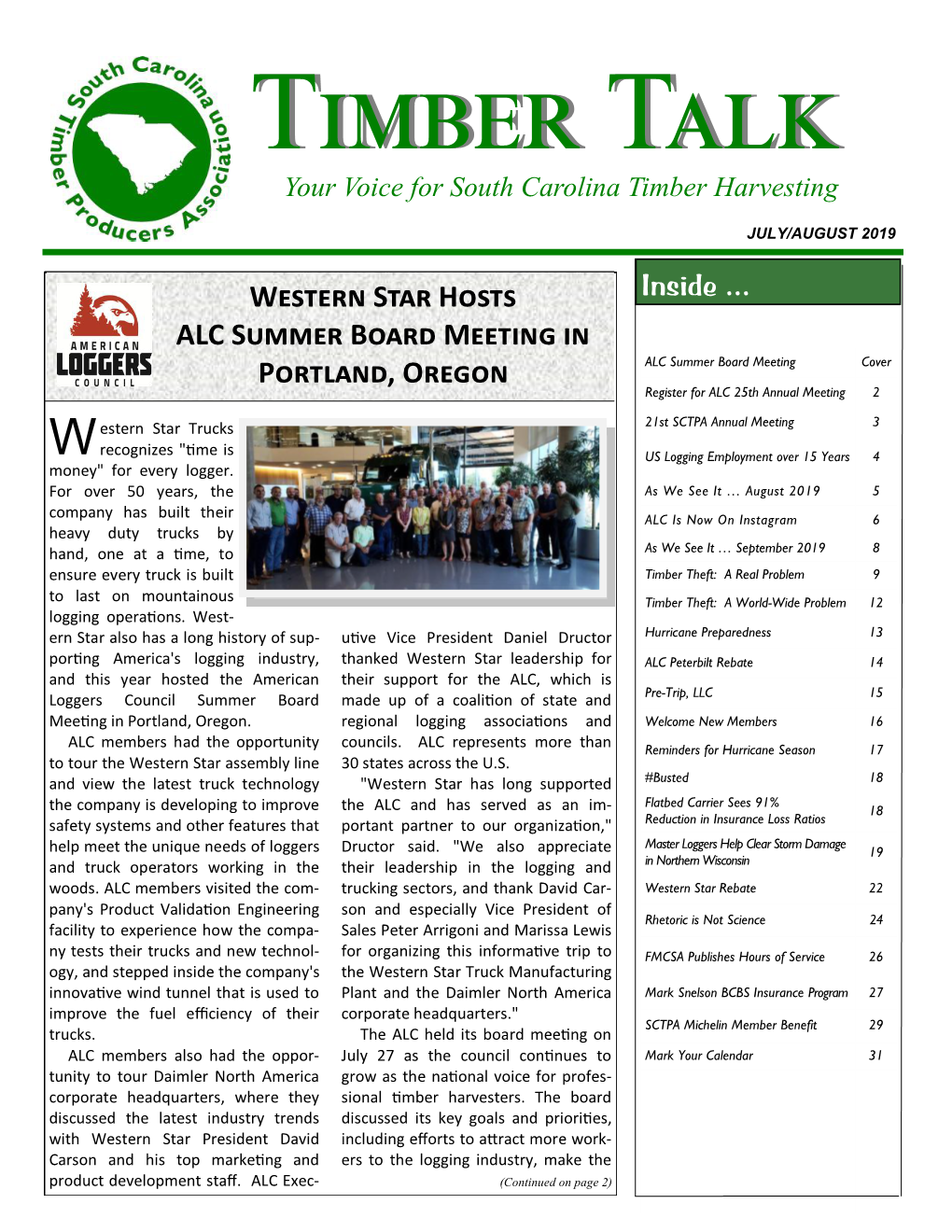 TIMBER TALK JULY/AUGUST 2019 Attorney Travis Wheeler of Nexsen Pruet, LLC Law