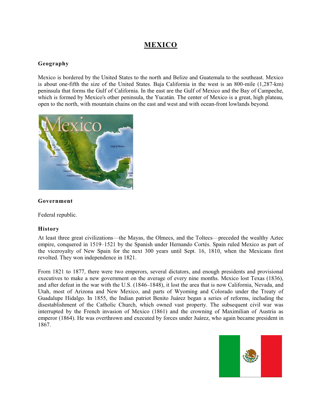 Mexico Fact Sheet