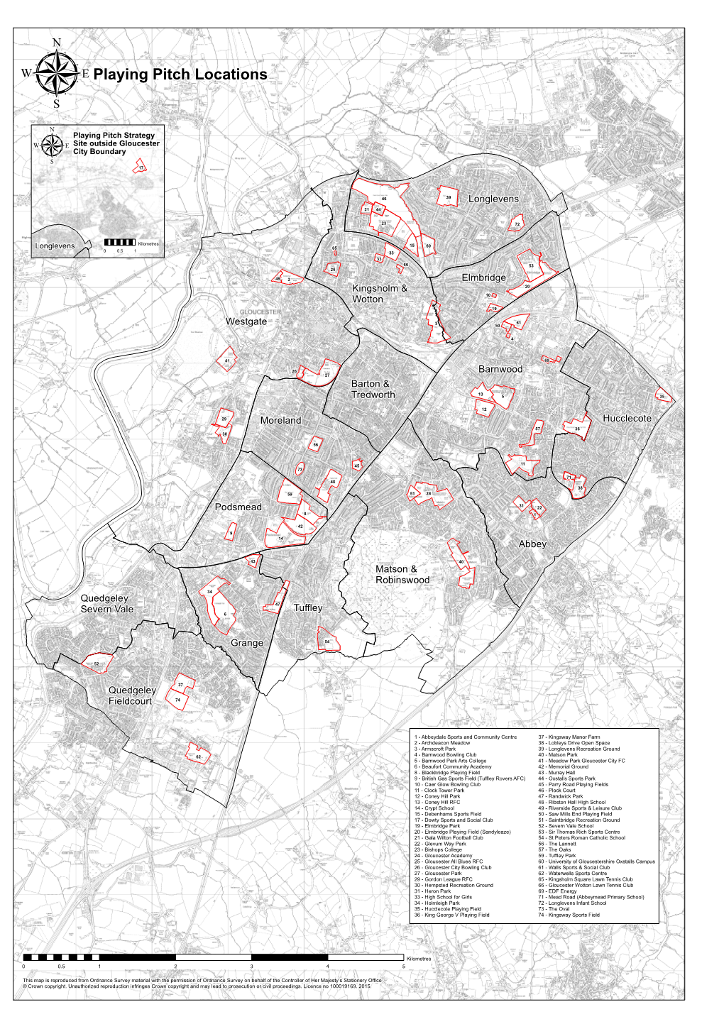 Playing Pitch Locations