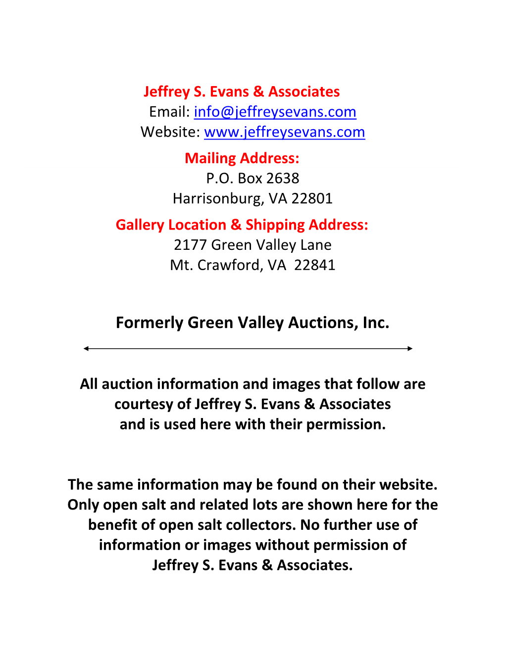 Formerly Green Valley Auctions, Inc