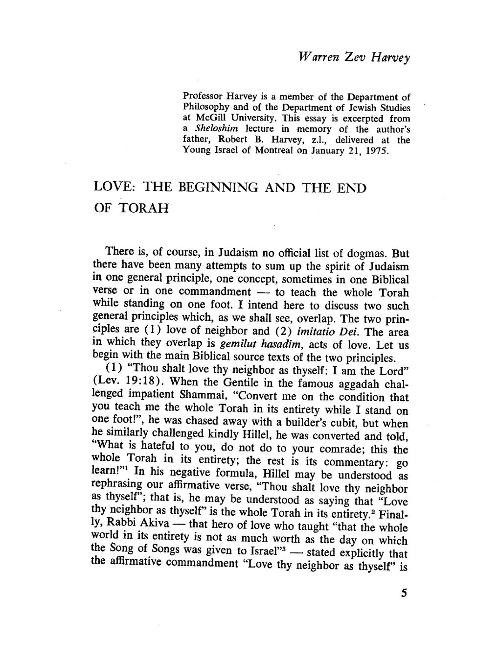 Love: the Beginning and the End of Torah