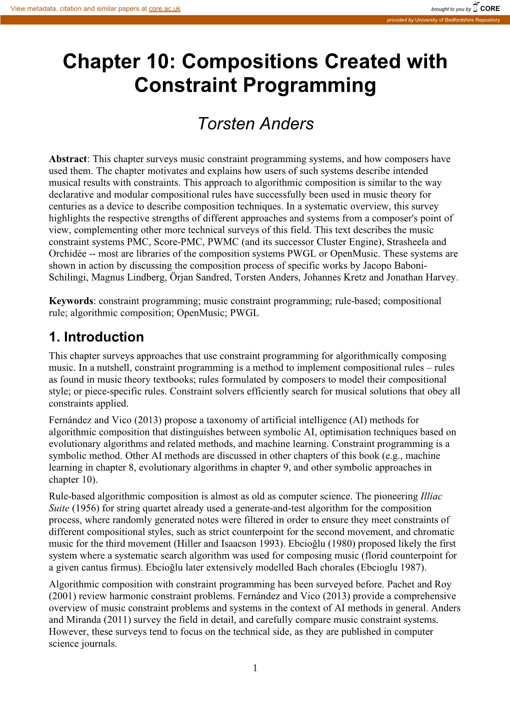 Compositions Created with Constraint Programming