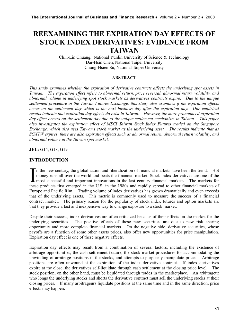 Reexamining the Expiration Day Effects of Stock Index