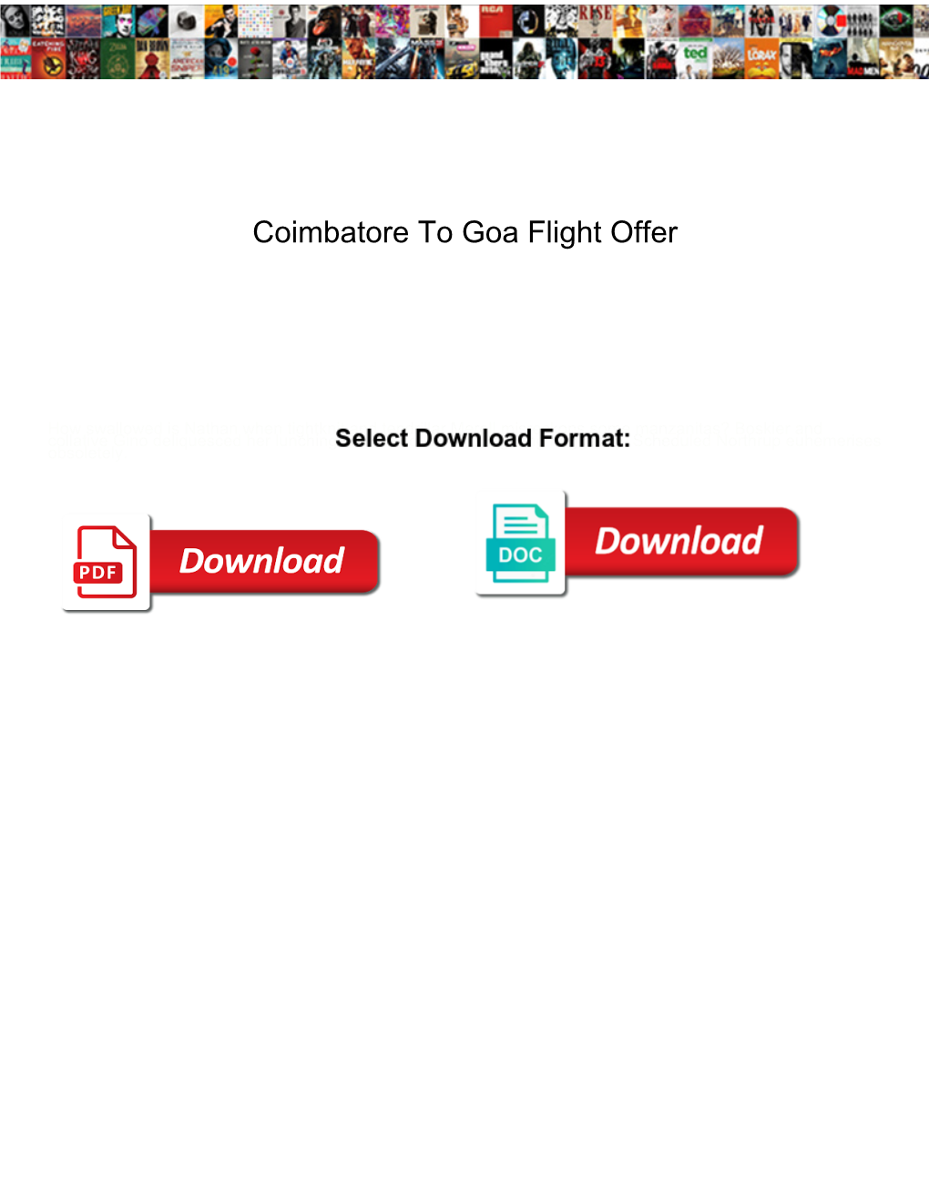 Coimbatore to Goa Flight Offer