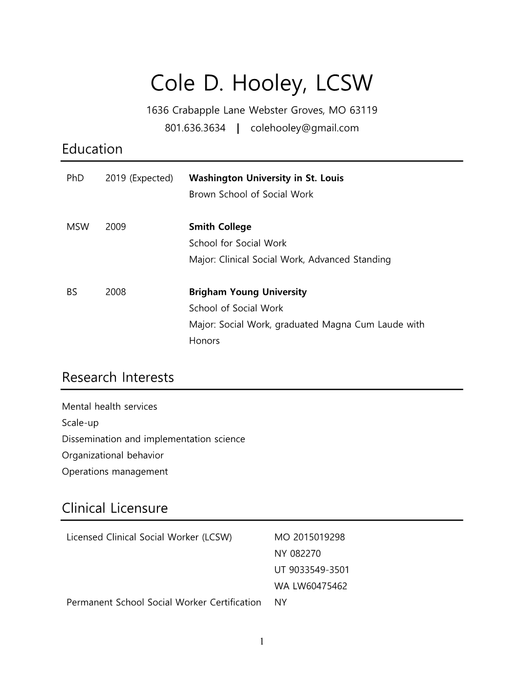 Cole Hooley CV-R .Docx