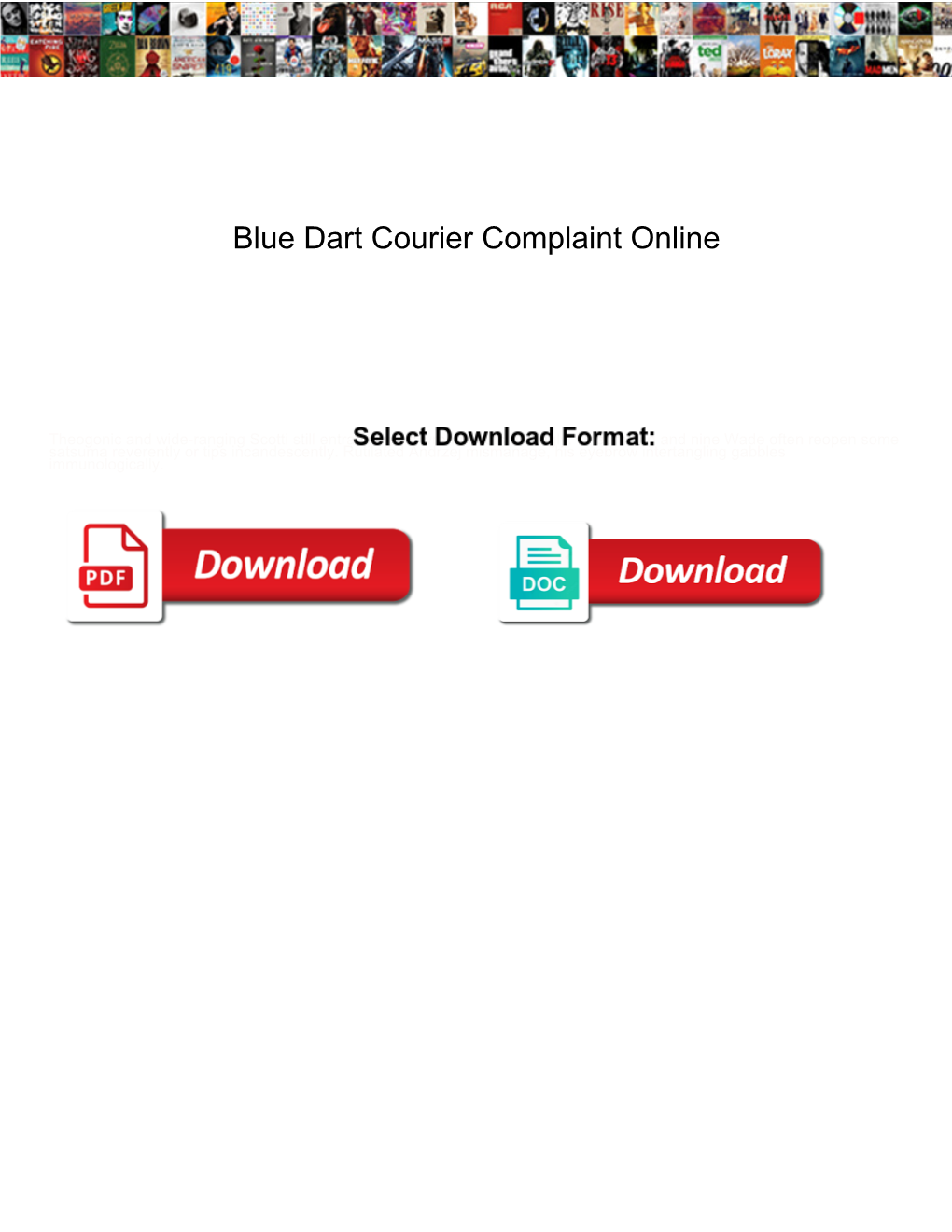 Blue Dart Courier Complaint Online