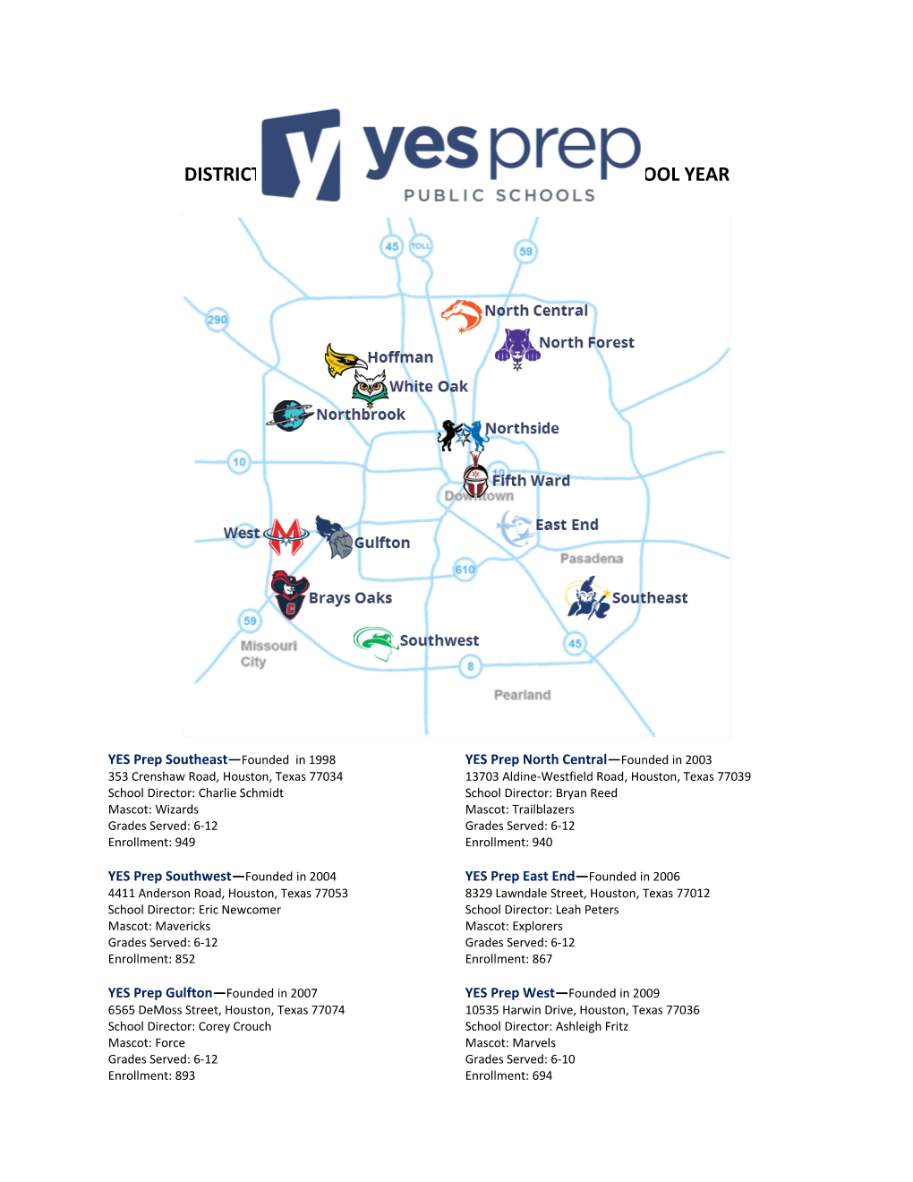 District Map and School Profiles 2013-14 School Year