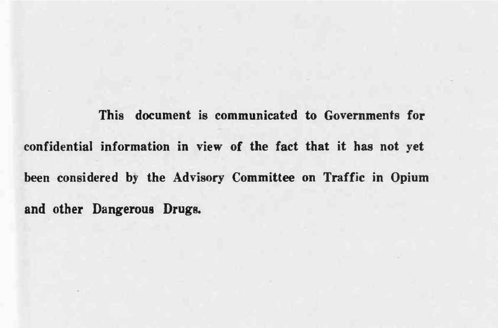 This Document Is Communicated to Governments for Confidential