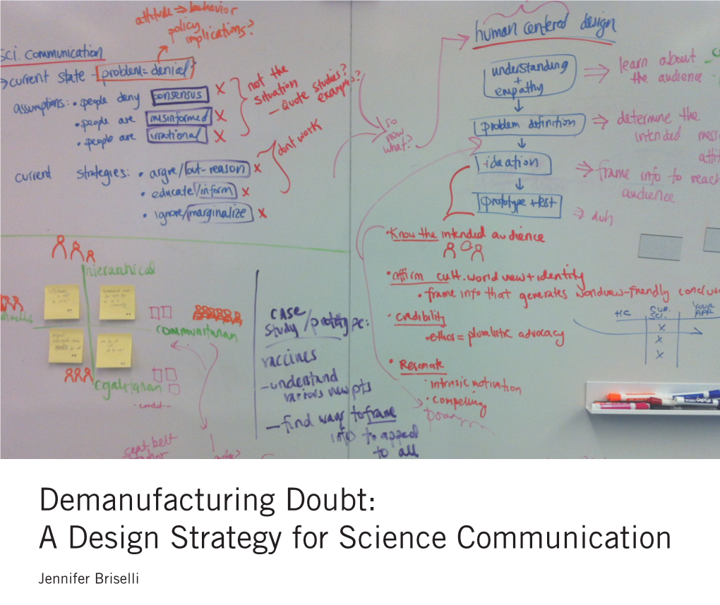 Demanufacturing Doubt: a Design Strategy for Science Communication