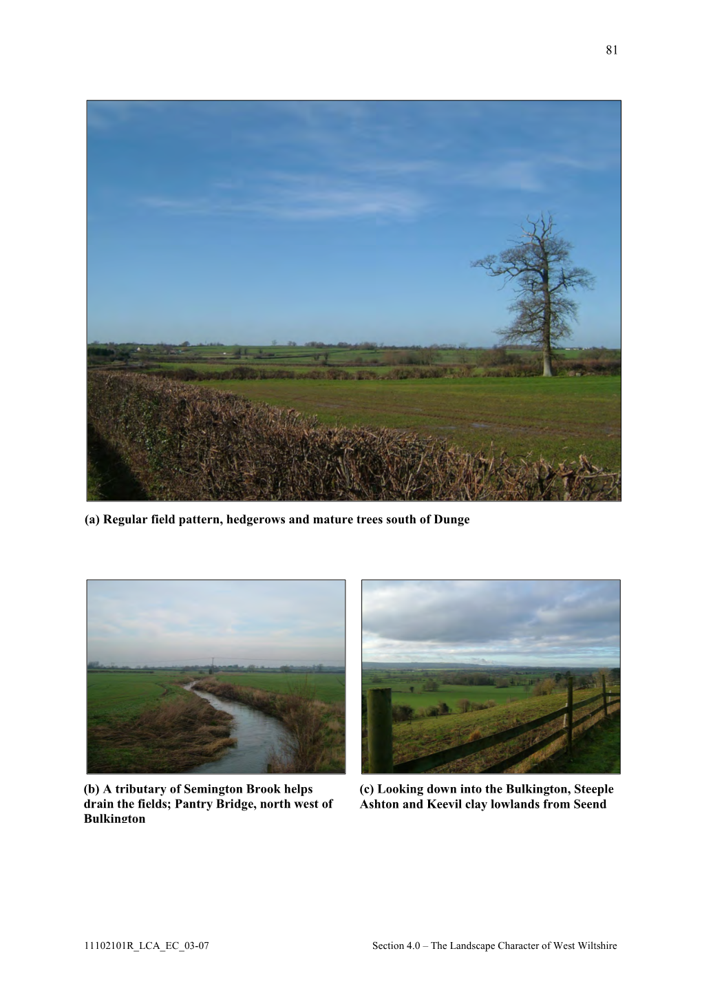 A Tributary of Semington Brook Helps Drain the Fields; Pantry Bridge, North