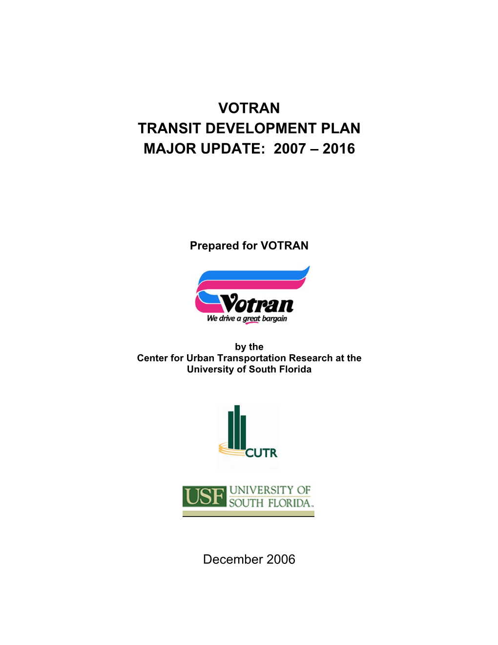 2007-2016 Transit Development Plan