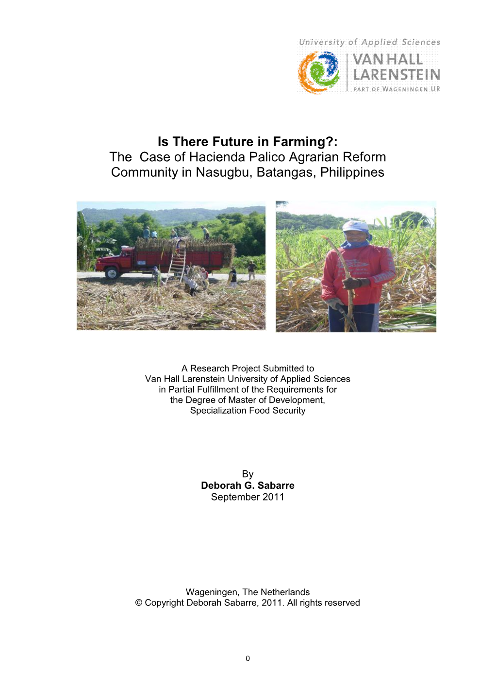 The Case of Hacienda Palico Agrarian Reform Community in Nasugbu, Batangas, Philippines