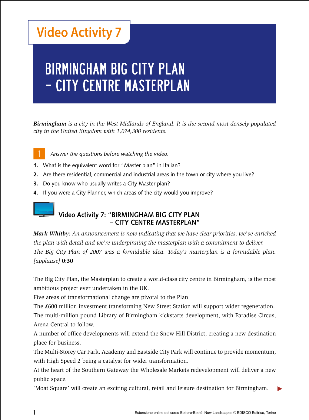 Birmingham Big City Plan — City Centre Masterplan