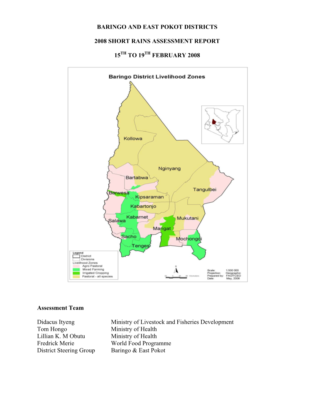 Baringo and East Pokot Districts