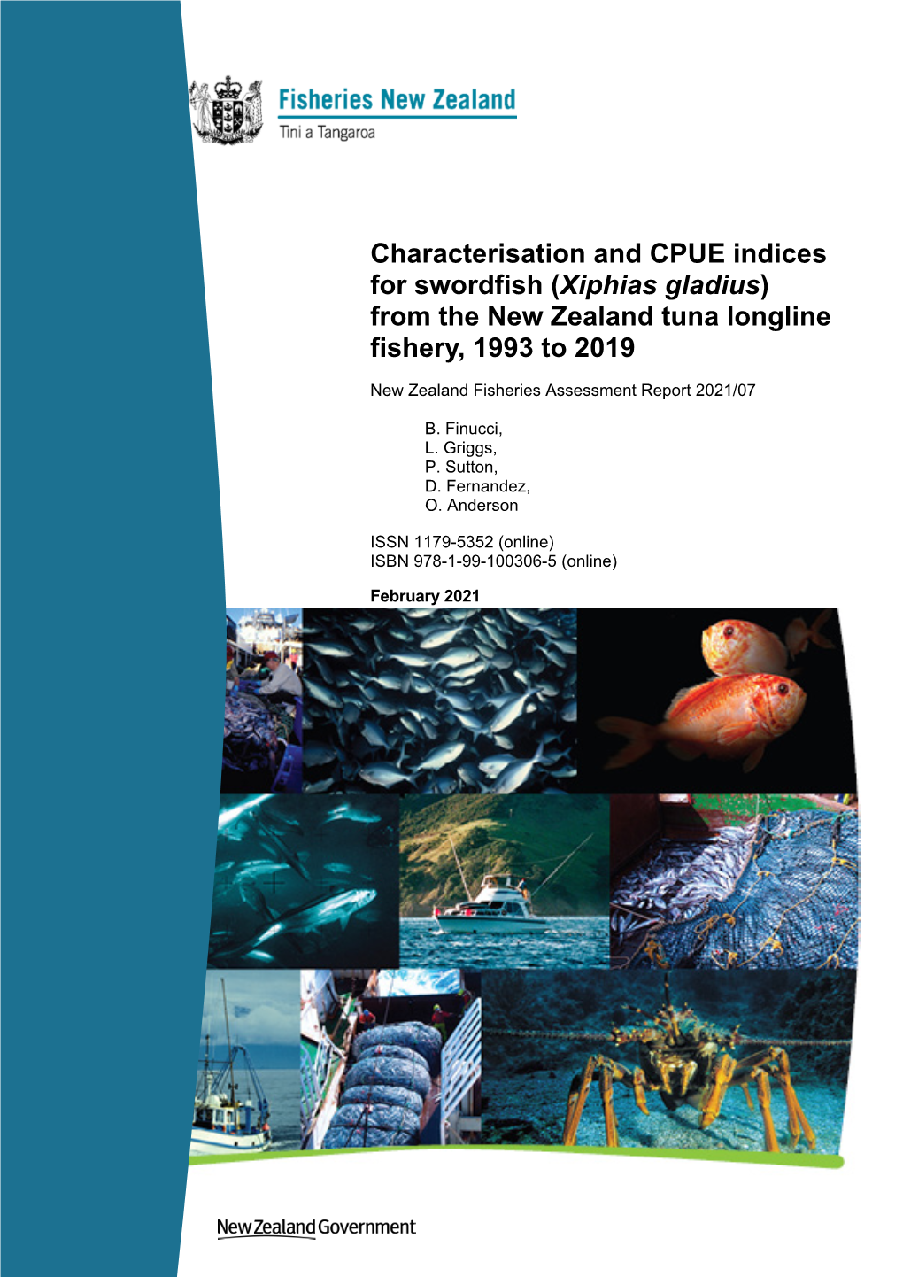 Characterisation and CPUE Indices for Swordfish (Xiphias Gladius) from the New Zealand Tuna Longline Fishery, 1993 to 2019