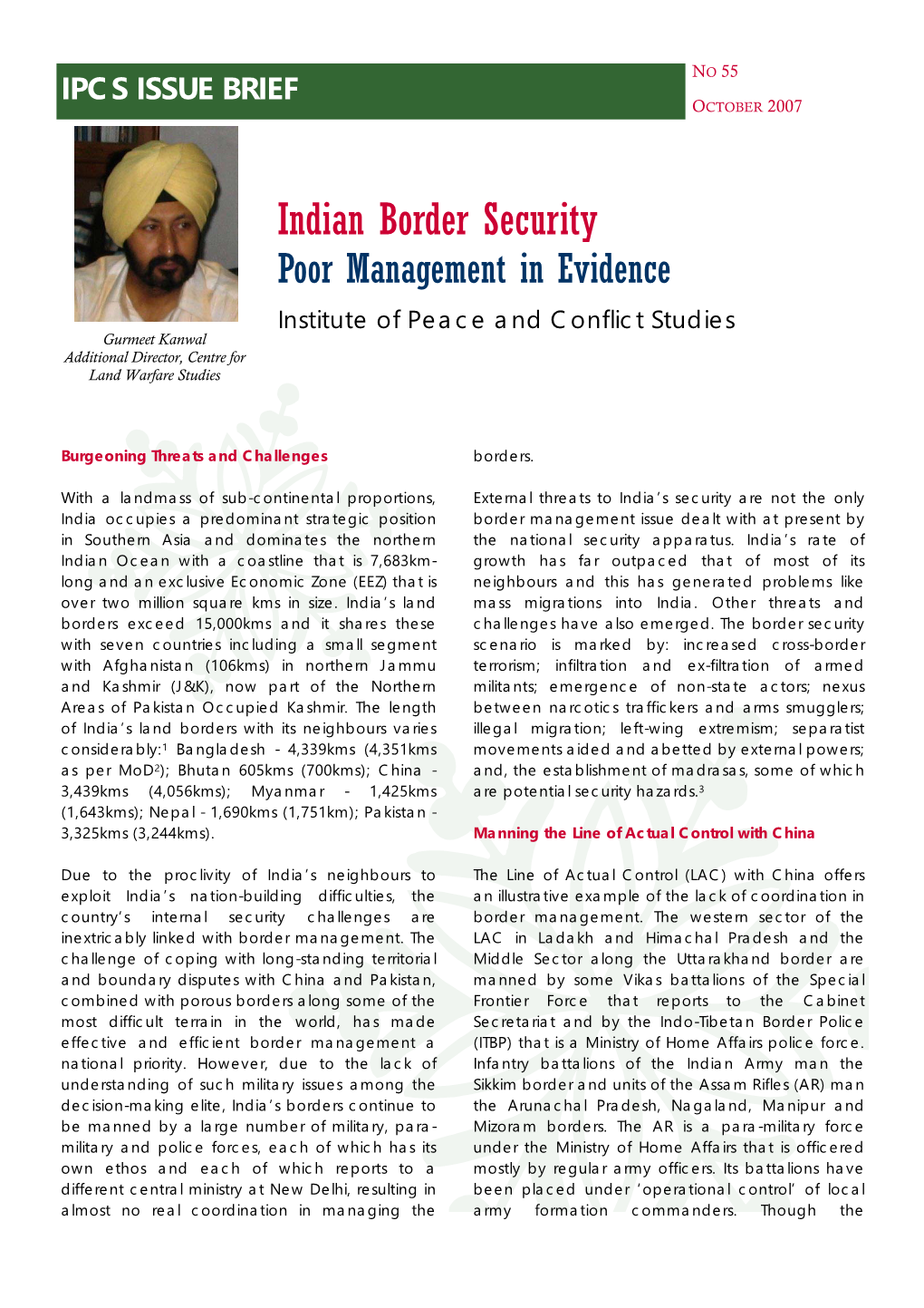 Indian Border Security: Poor Management in Evidence