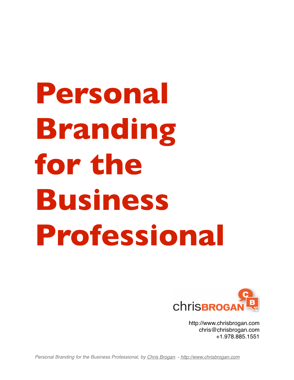 Personal Branding for the Business Professional