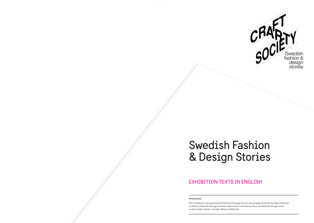 Swedish Fashion & Design Stories
