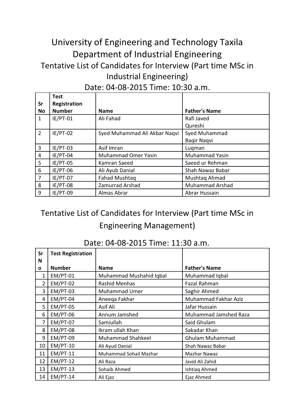 University of Engineering and Technology Taxila s3