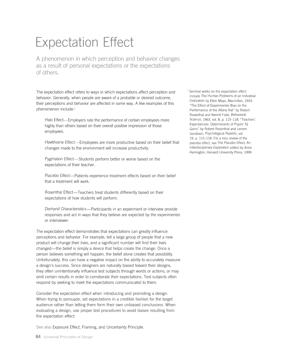 Expectation Effect