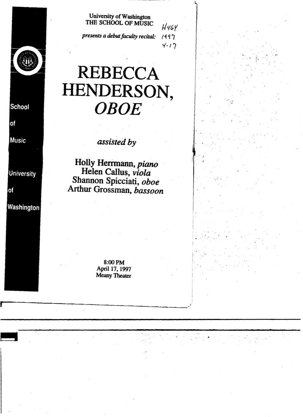 Rebecca Henderson, Oboe