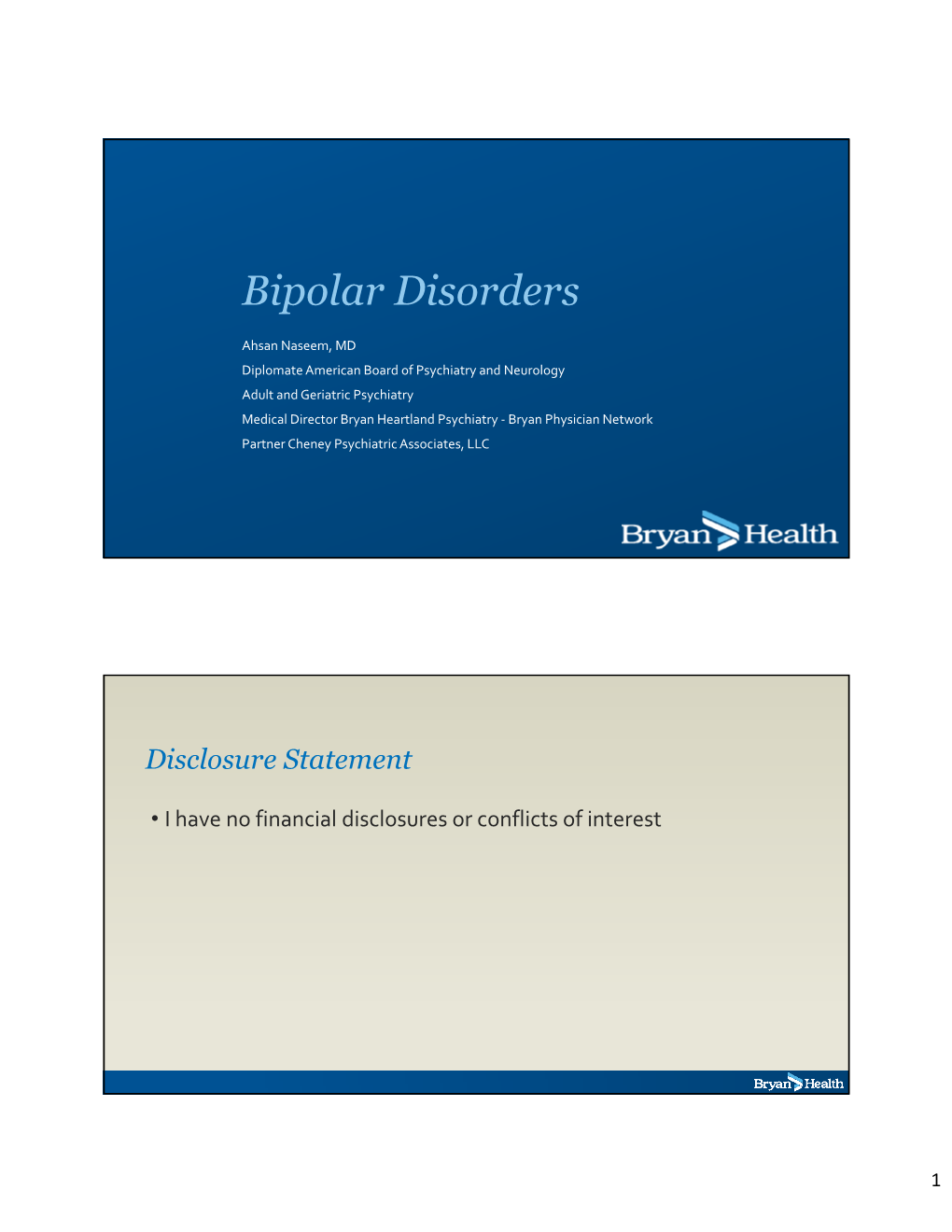 Bipolar Disorders