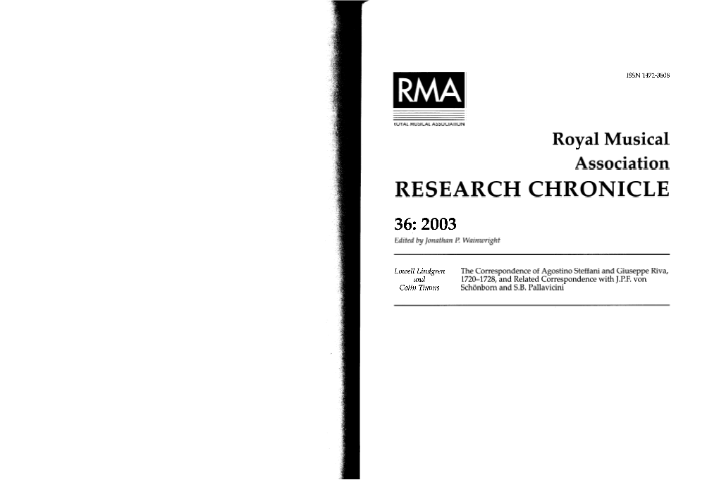 Research Chronicle