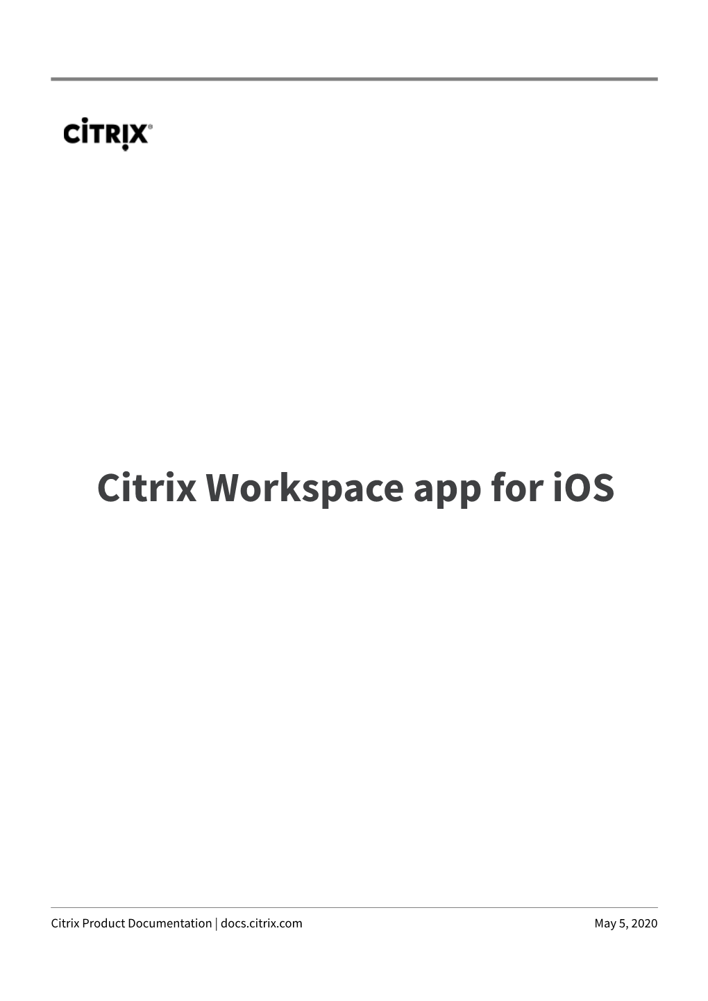 Citrix Workspace App for Ios